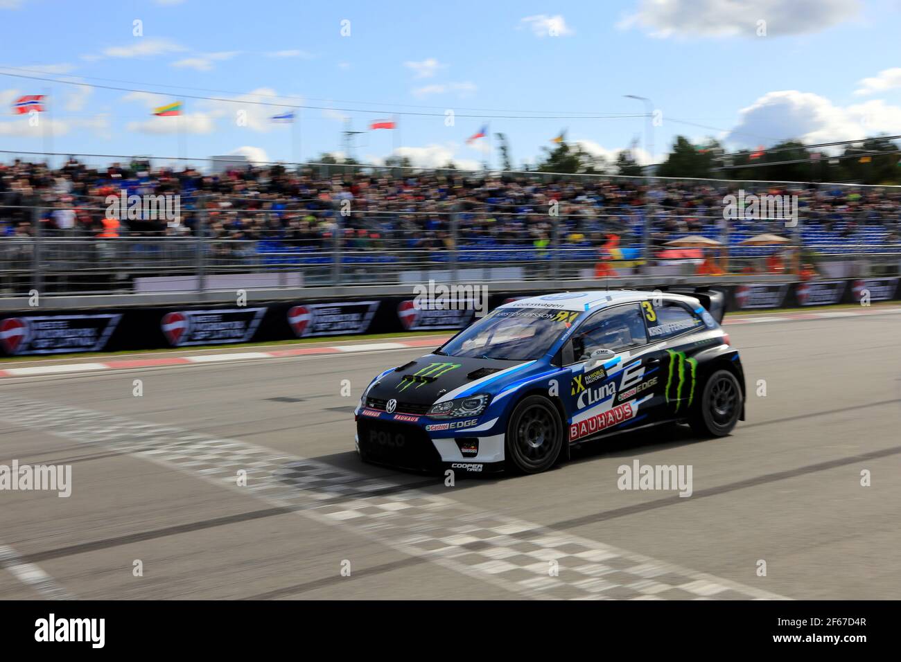 03 KRISTOFFERSSON Johan (swe) PSRX Volkswagen Schweden Volkswagen Polo GTI Aktion während der 2017 FIA Neste World RX von Lettland Vom 15th. Bis 17th. September in Riga - Photo Paulo Maria/DPPI Stockfoto