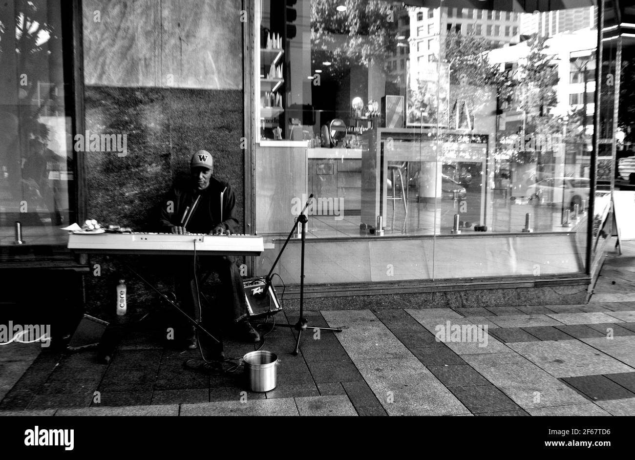 Obdachlos und auf der Straße leben Stockfoto