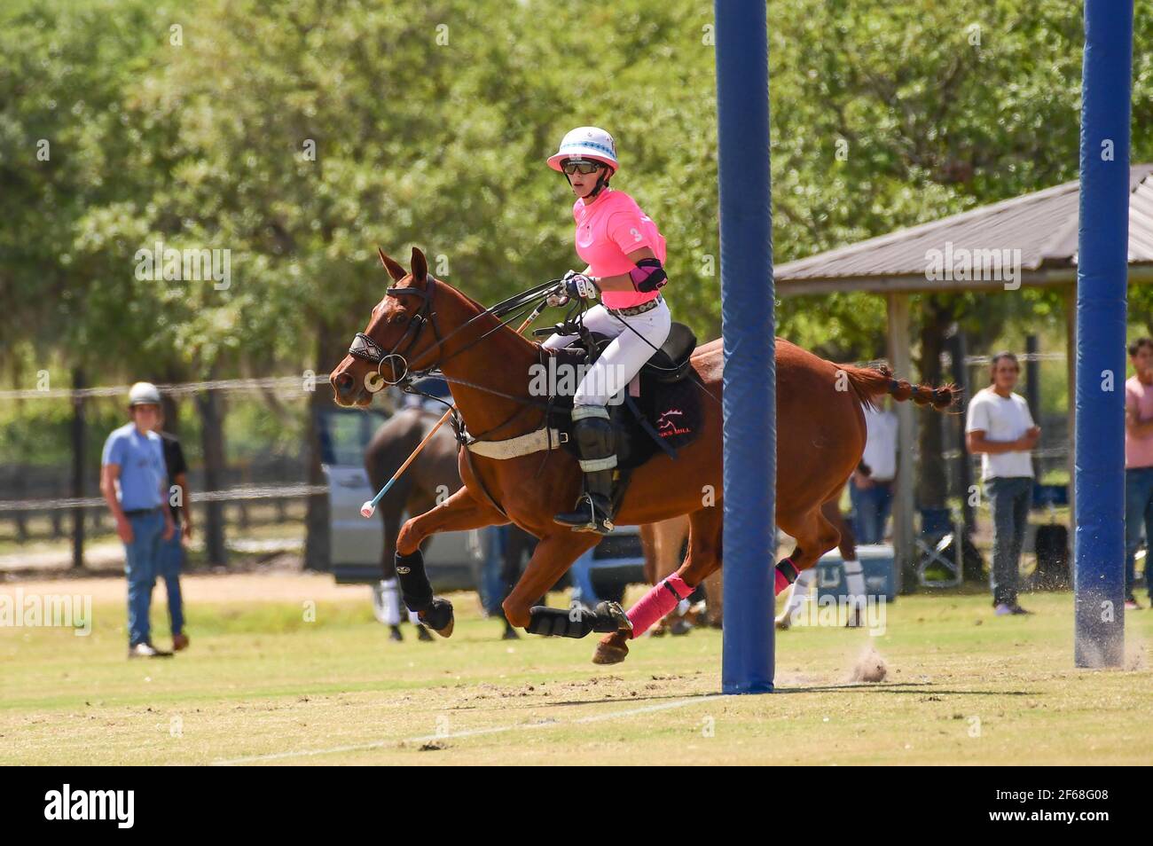 DUNDAS VS HAWAII POLO LIFE 2021 DAMEN POLO CHAMPIONSHIPS, in Port Mayaca, Florida, 10. März 2021. Team Dundas: Nina Clarkin, Hope Arelano, Sarah Siegel Magness Team Hawaii Polo Leben: Delores Onetto, Pamela Flanagan, Mia Cambiaso, Hazel Jackson. Foto von Jennifer Graylock-Graylock.com 917-519-7666 Stockfoto