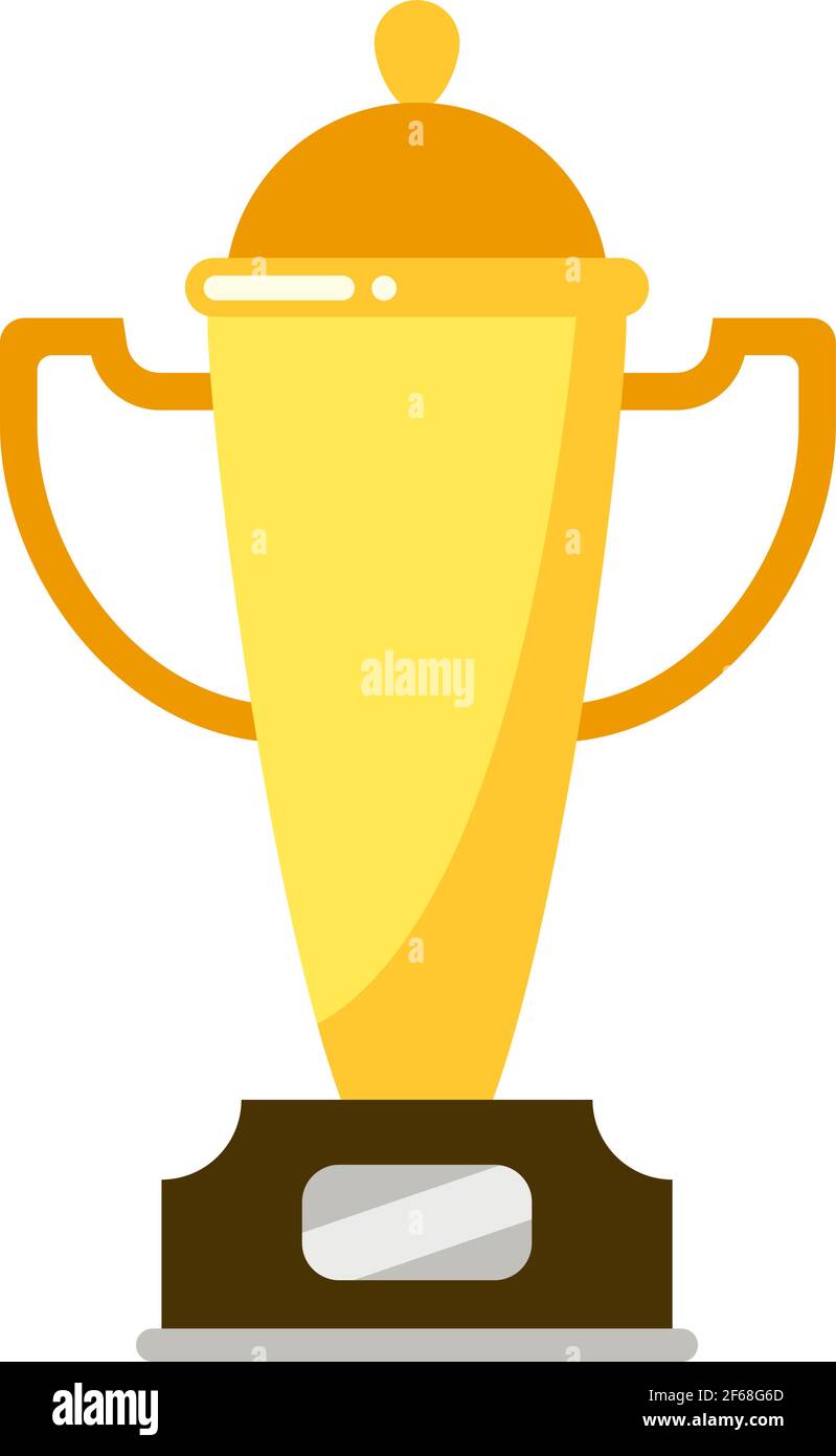 Golden Cup für Sieger Champion isoliert auf weiß Stock Vektor