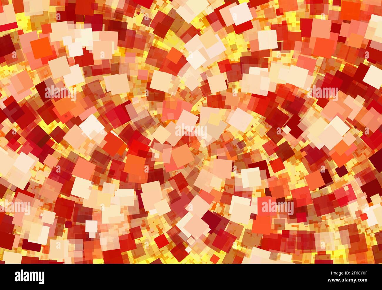 Abstrakte Wissenschaft geometrischen Hintergrund aus gemischten quadratischen leere Aufkleber Stockfoto