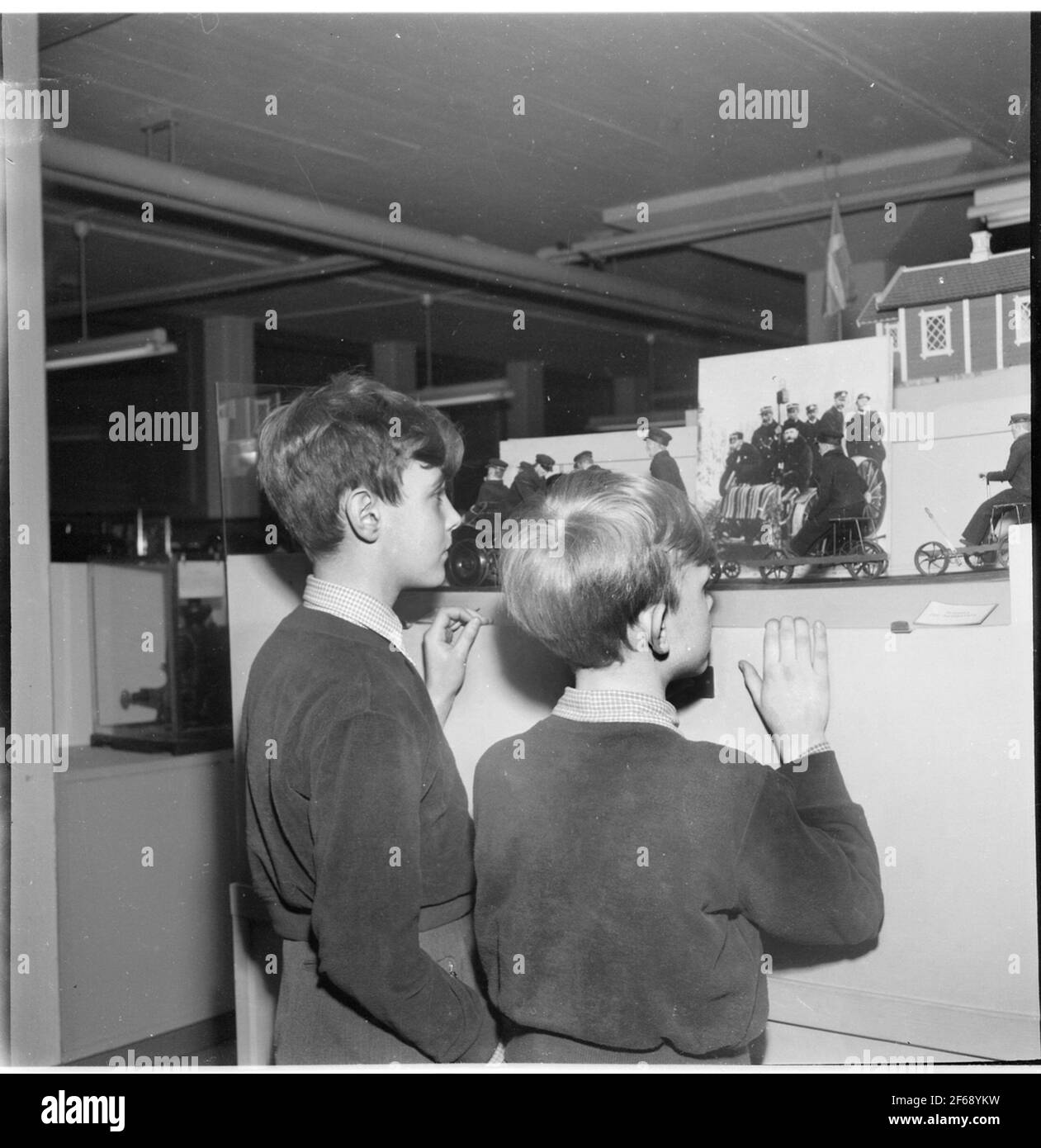 Die Modellsammlung des Eisenbahnmuseums ist auf dem Gelände der Torsgatan, Stockholm, zu sehen. Stockfoto