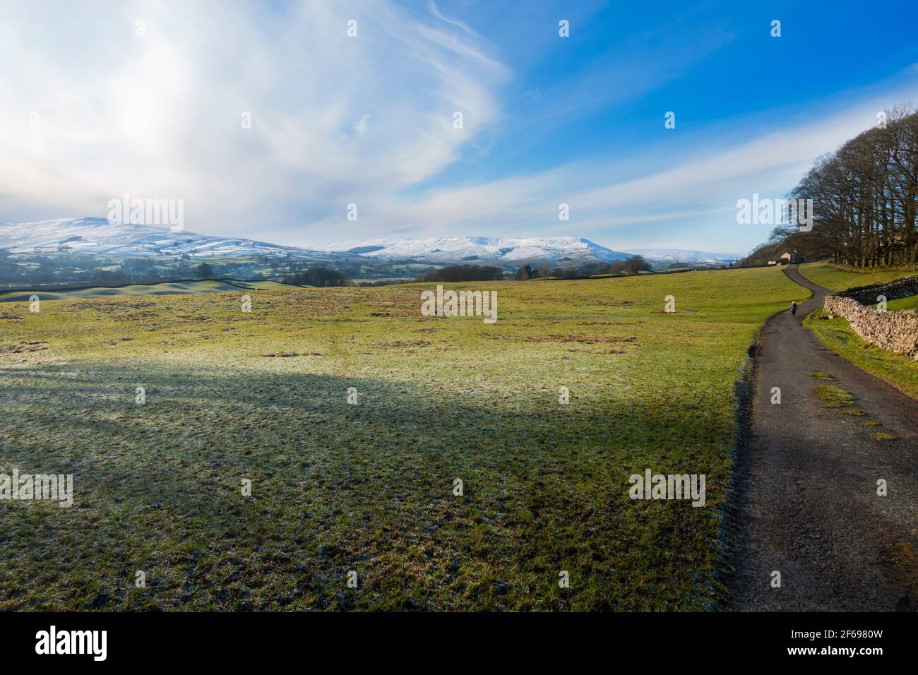 Wensleydale an einem Januarnachmittag, Yorkshire Dales National Park Stockfoto