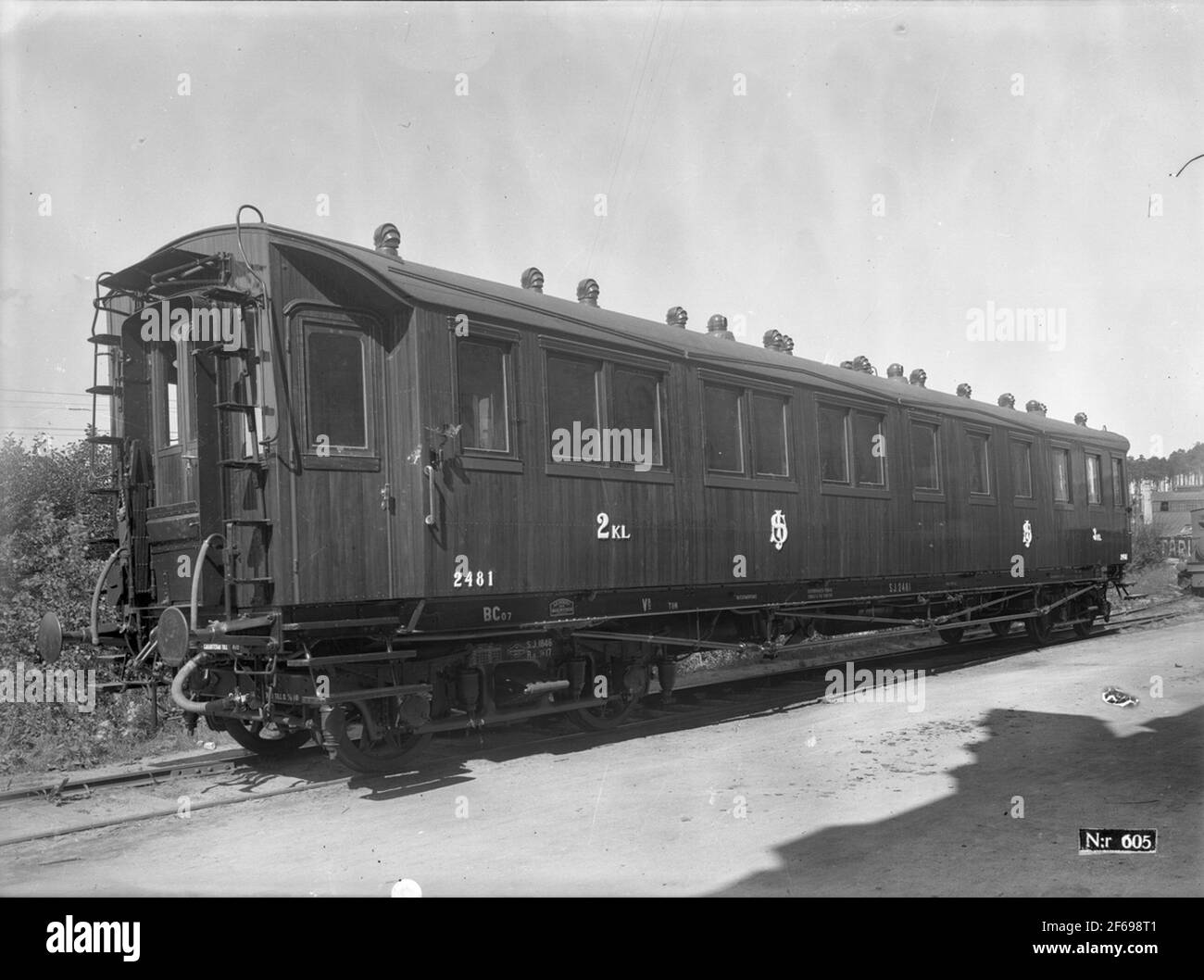 Staatsbahnen, SJ BCO7 2481. SMV, schwedische Maschinenwerkstatt. Stockfoto