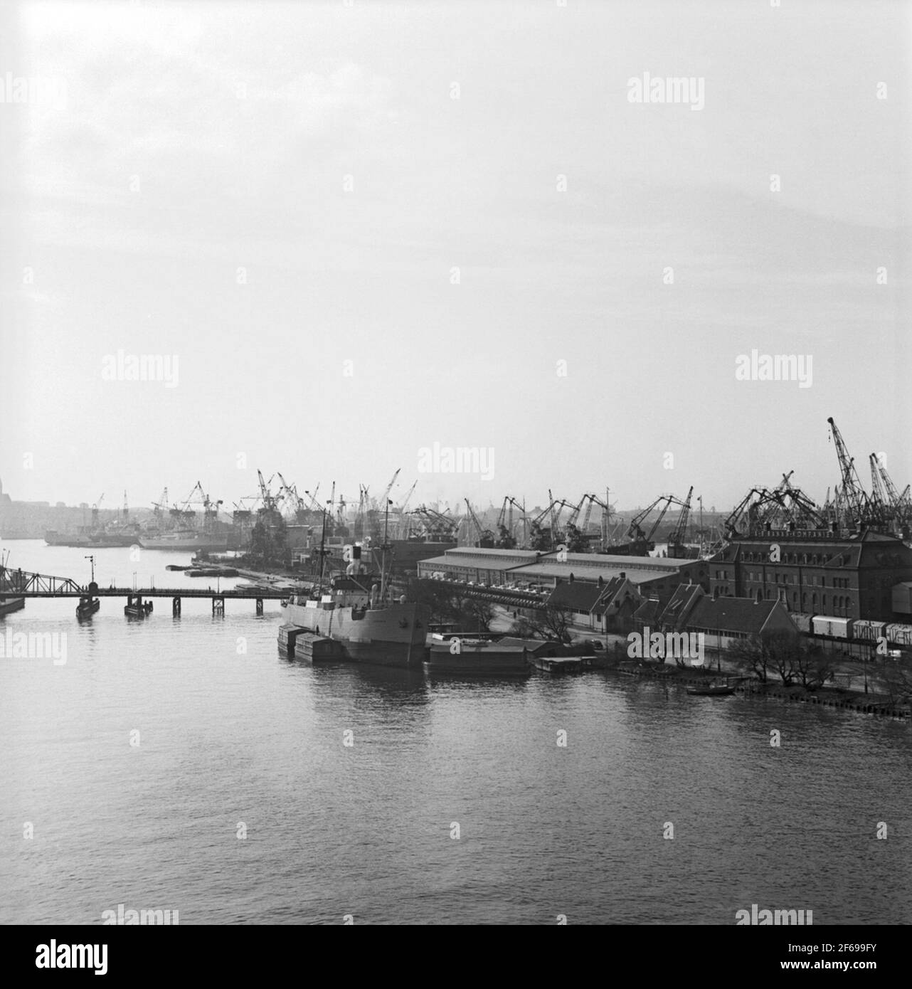 Göteborg. Blick von Götaärvbron. Stockfoto