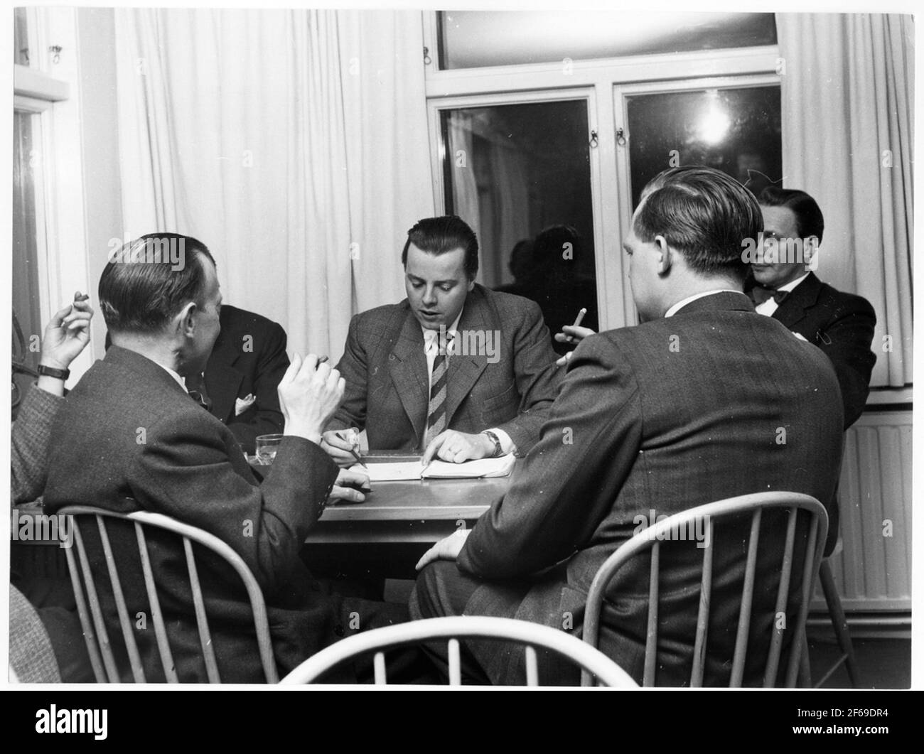 Die Semesterkabine in Fredensborg unter Traffic Affairs Kurs 23-24. April 1955. Stockfoto