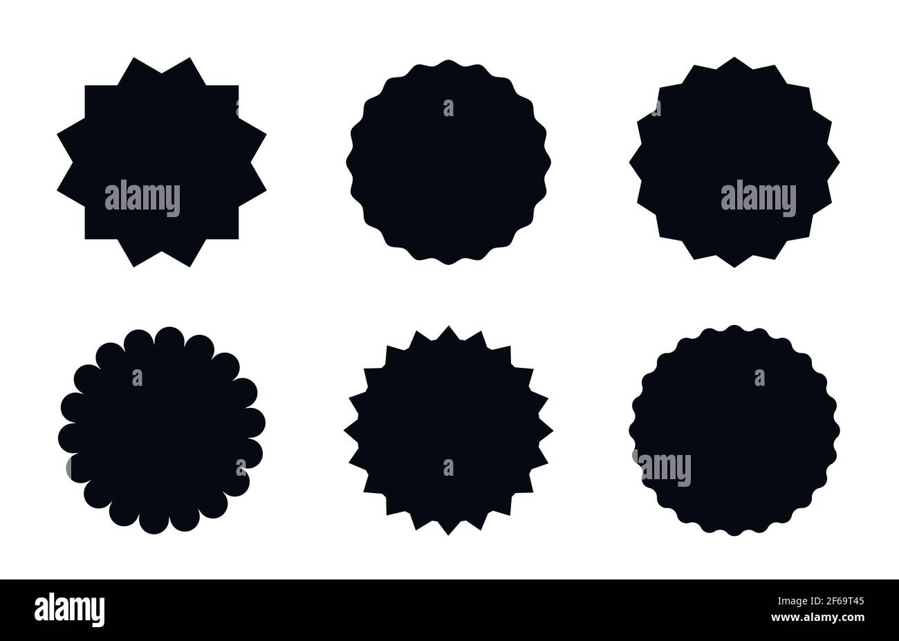 Set von roten Sternensets. Rote leere Aufkleber. Sunburst Abzeichen, Etiketten, Verkauf Tags isoliert. Designelemente. Stock Vektor