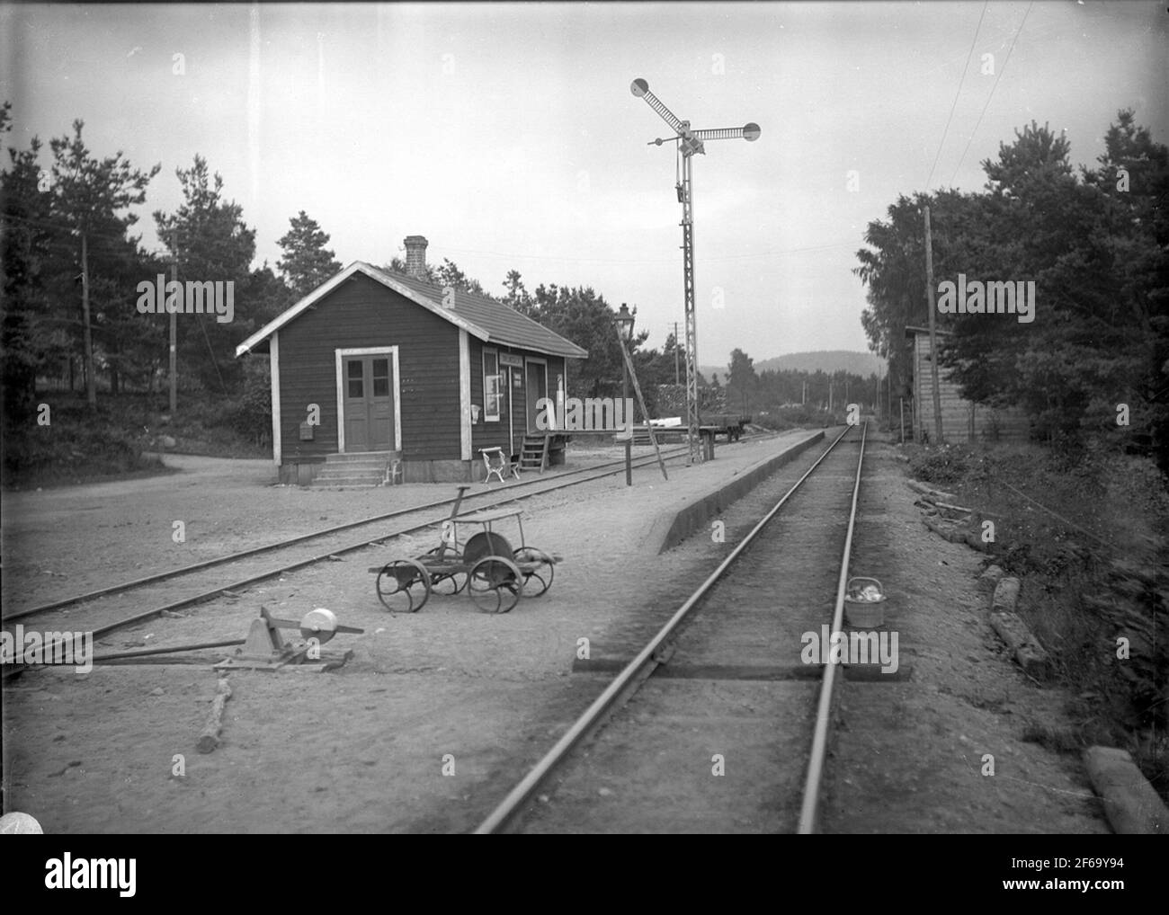 Bahnhof Simlångsdalen. Stockfoto