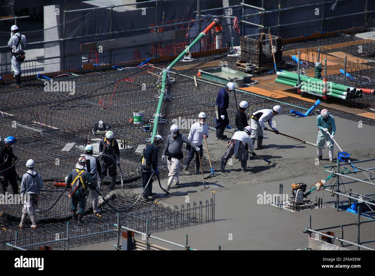 Große Baustelle in Tokio, Japan Stockfoto