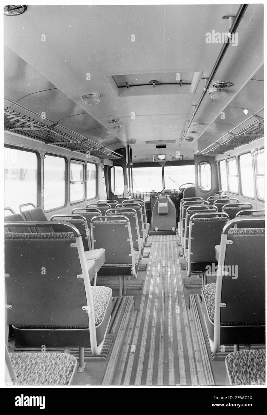 Die Staatsbahnen, SJ Bus 2561. Innenansicht. Stockfoto