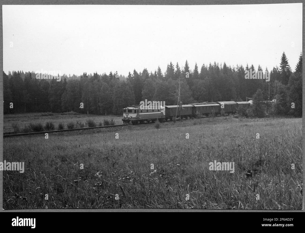 TFV Grängesberg - Oxelösundbahn, TGOJ BT 308. Die Lokomotive wurde 1955 von ASEA und Nohab hergestellt. Lokale Geschenkzüge auf der Strecke zwischen Vasselhyttan und dec. Stockfoto