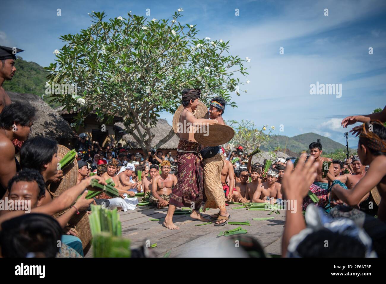 Tenganan, Bali / Indonesien - Mai 25 2016 : Atmosphäre der Harmonie im Dorf tenganan bali Stockfoto