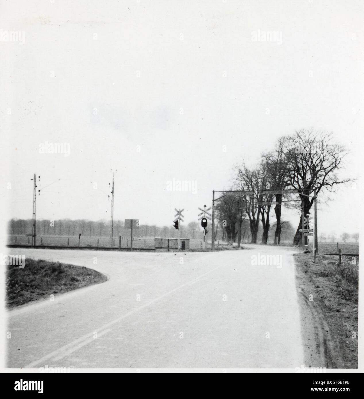 Flugzeugabfahrt bei Toftaholm, auf der Strecke zwischen Eslöv und Herbite. Stockfoto