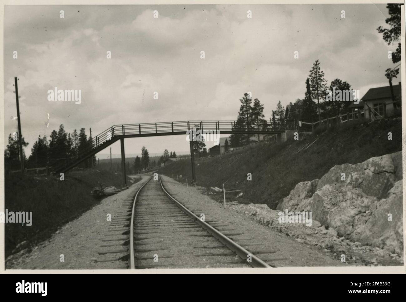 Haltestelle 1937 eröffnet, Bahnbushaltestelle 1939, Personenverkehr 1991 nachgegeben. Seit Saison Verkehr ab 1993. Stockfoto