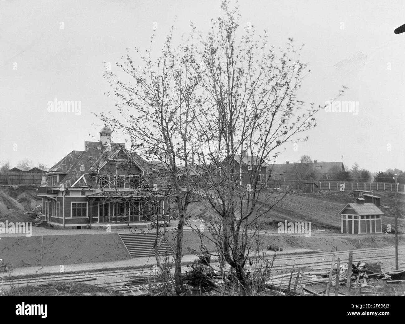 Während der laufenden Arbeiten zur Fertigstellung der Station, die im Jahr 1907 eingeweiht wurde Stockfoto