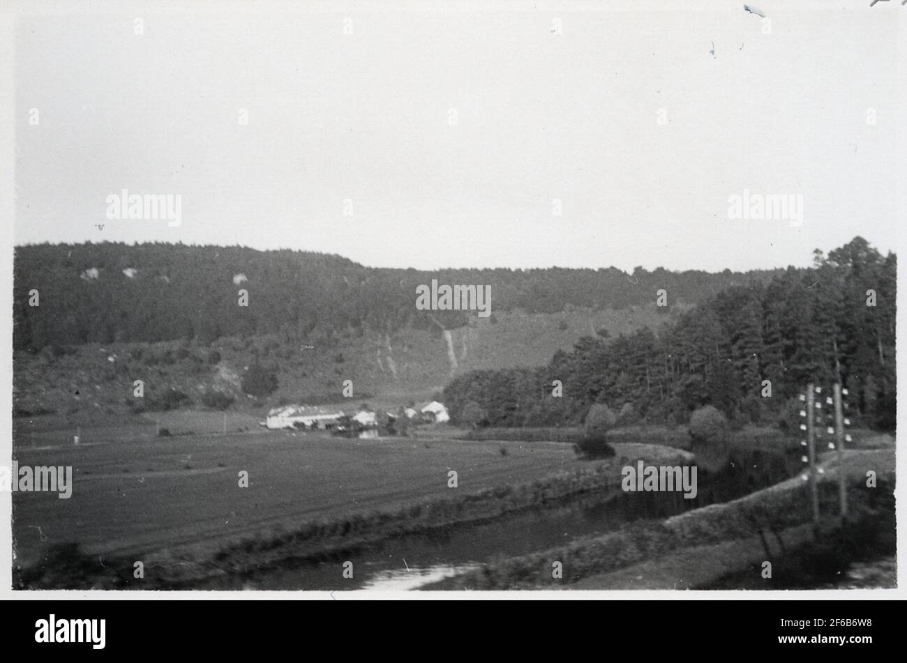 Auf der Strecke zwischen Nürnberg und München. Stockfoto
