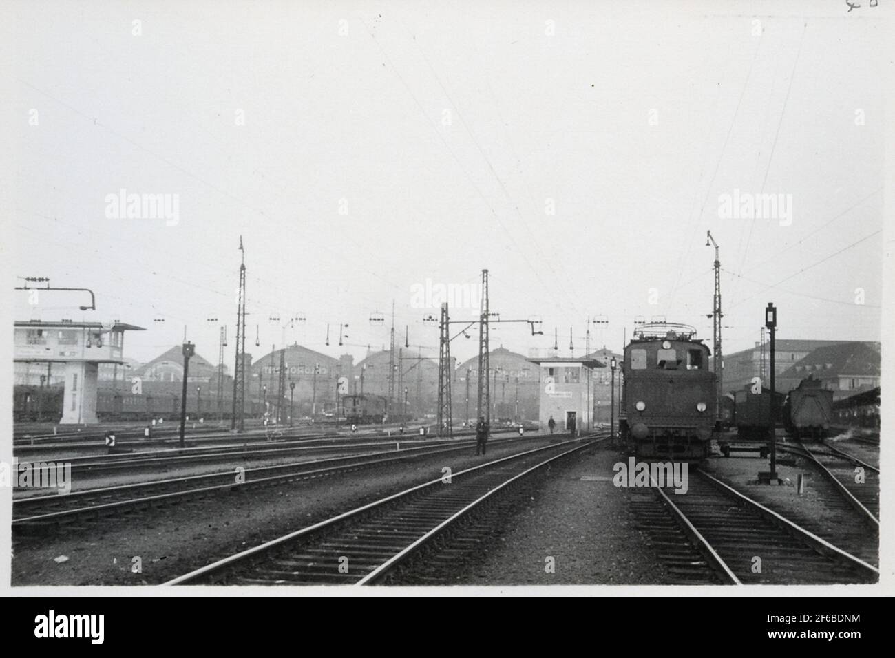 Der Bahnhof am Münchner Hauptbahnhof. Stockfoto
