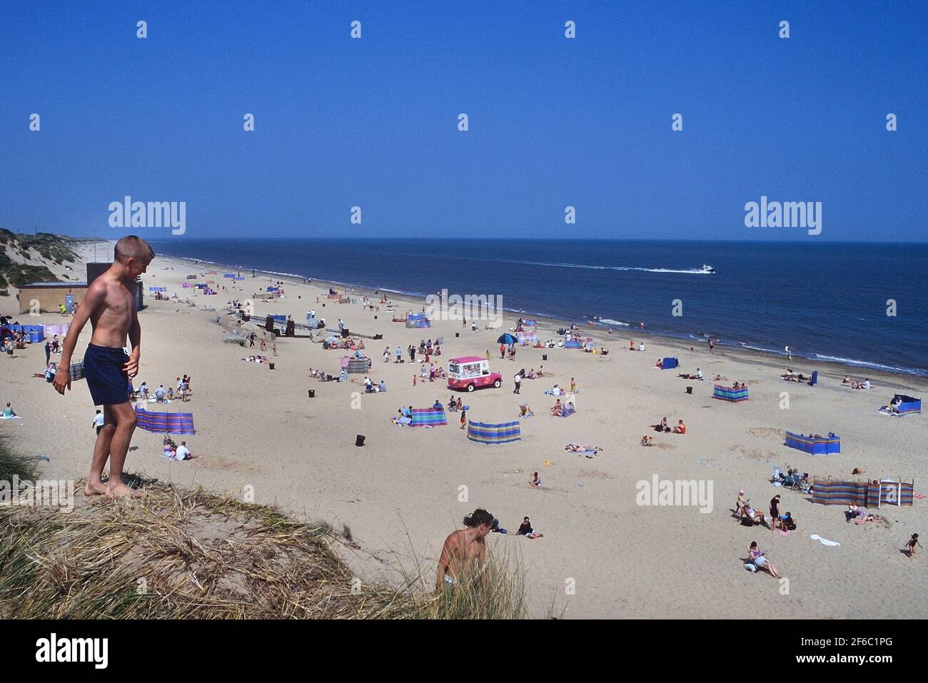 Hemsby Beach in der Nähe von Great Yarmouth. Norfolk. England. Großbritannien Stockfoto