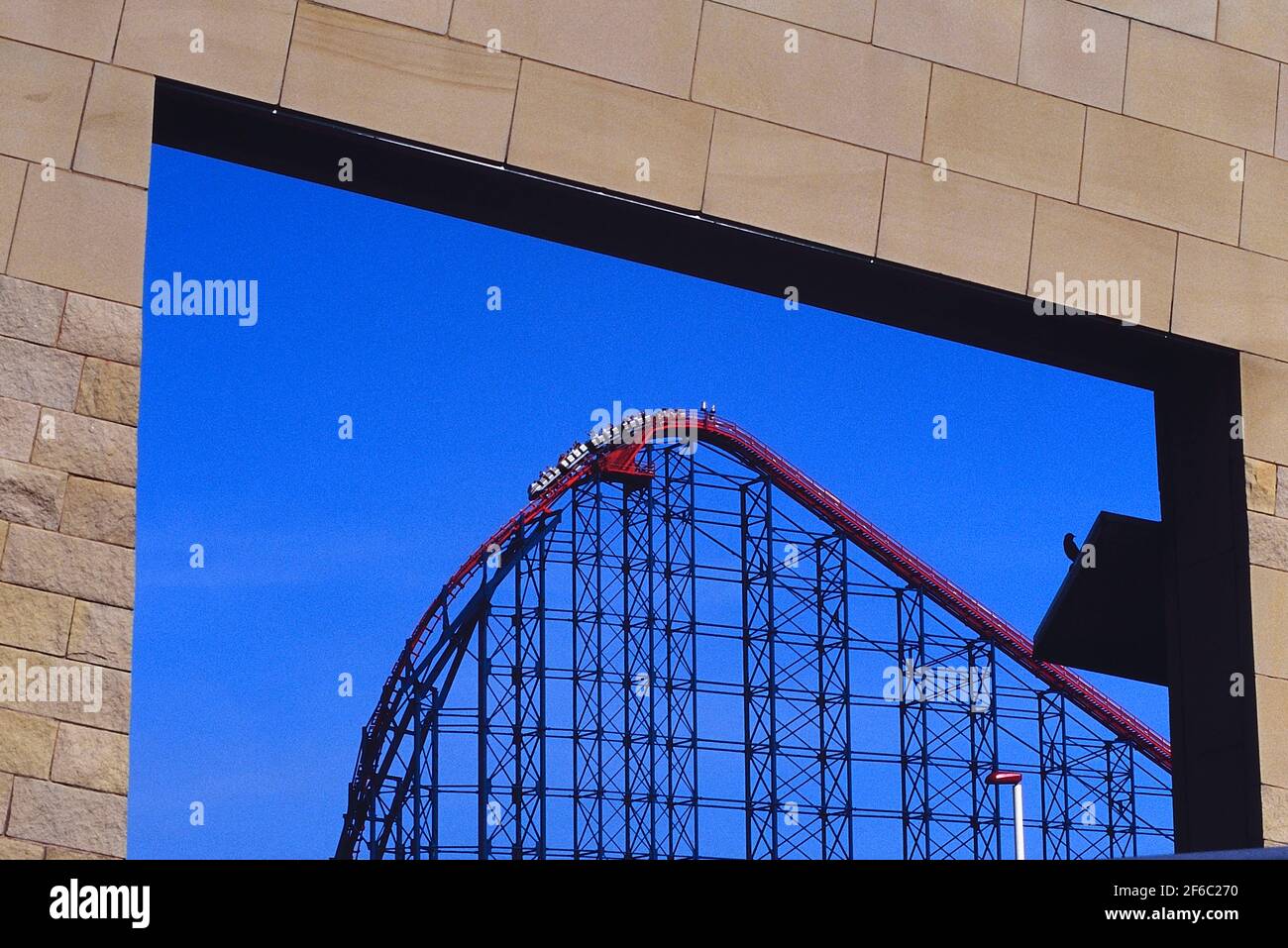 Die große Achterbahn. Blackpool Pleasure Beach. Blackpool. Lancashire. Großbritannien Stockfoto