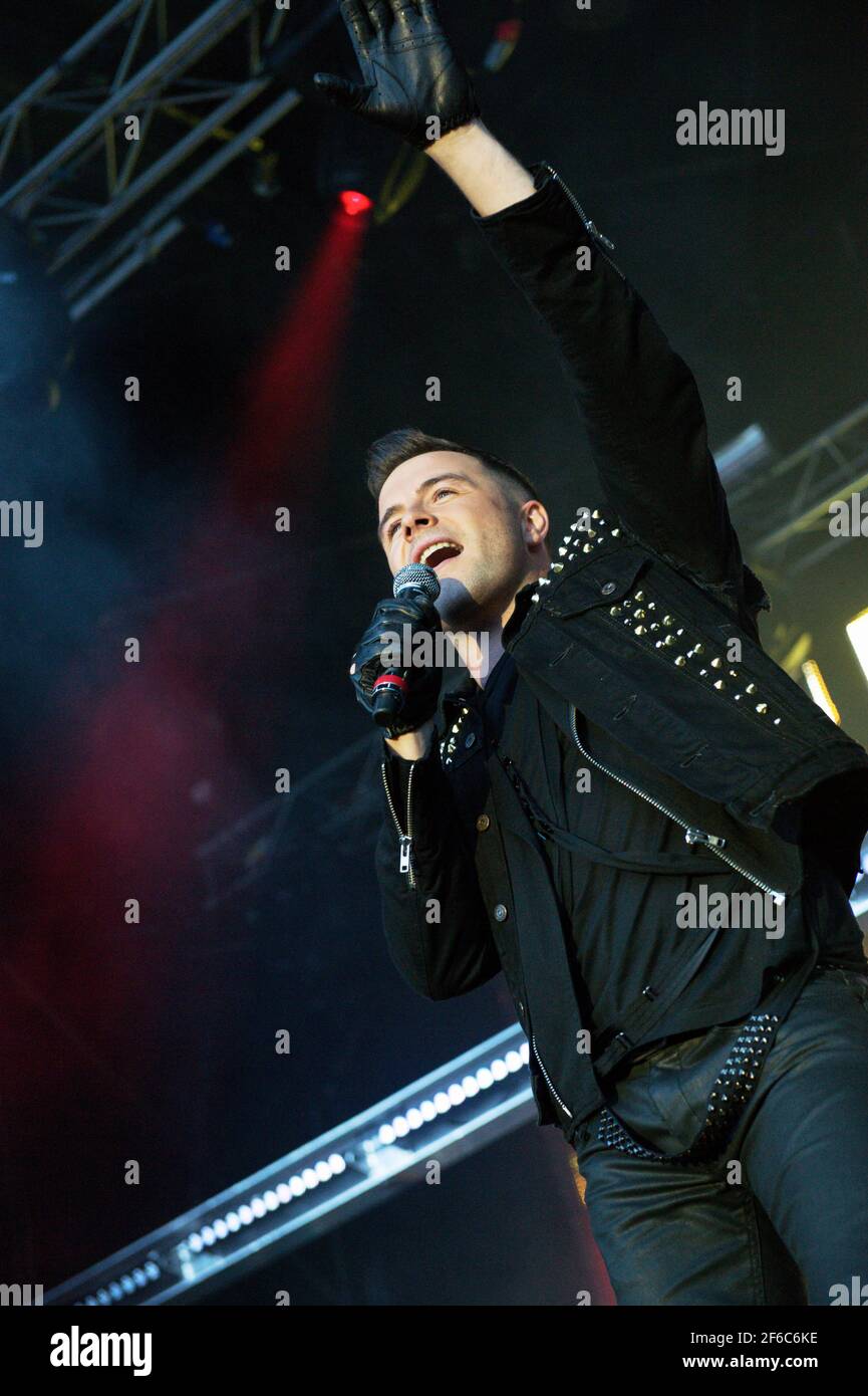 Shane Filan von Westlife spielt live beim Midlands Festival 2010 Stockfoto