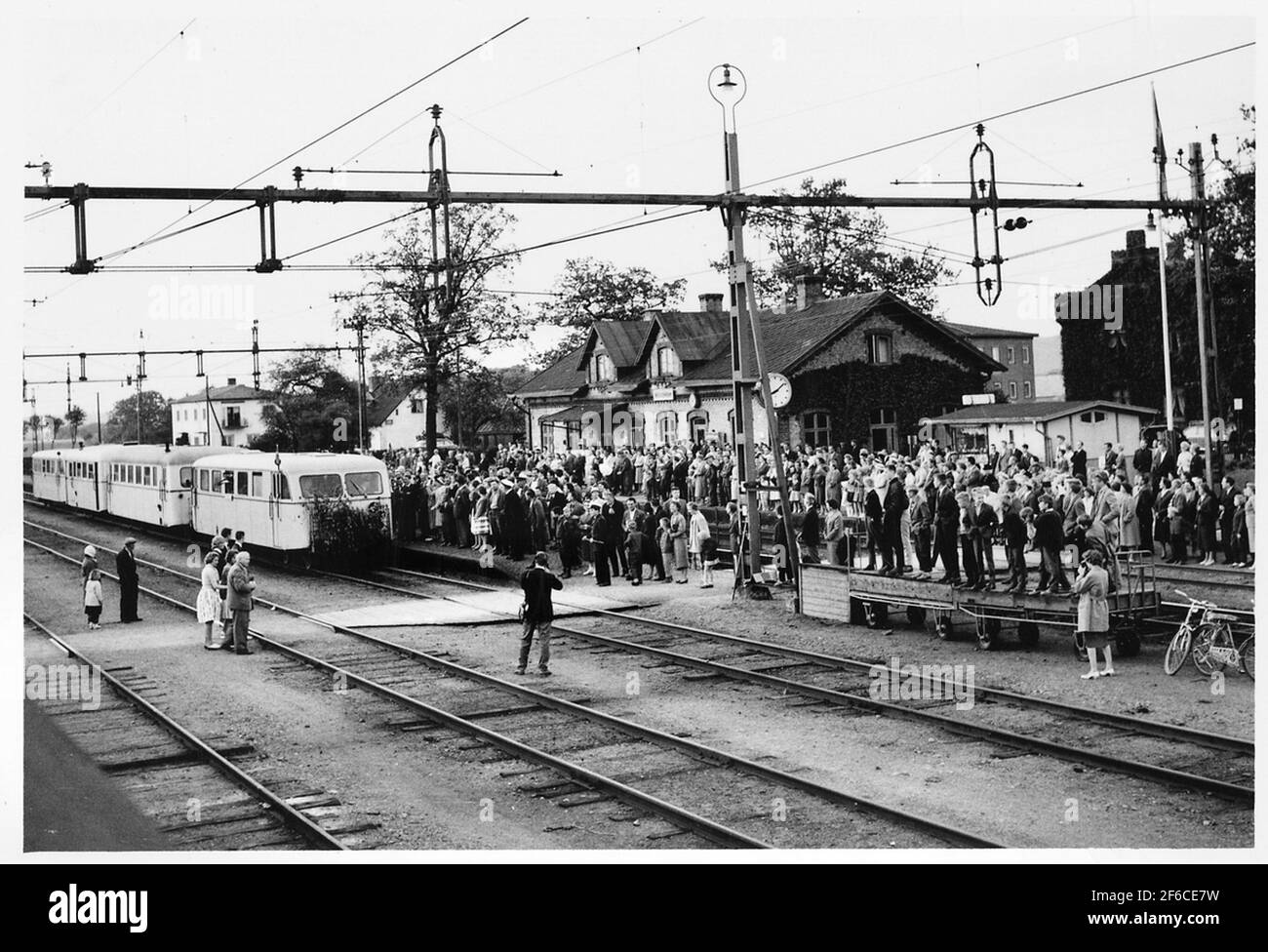 Bahnhof Billesholm von der letzten Zugankunft in Billesholm und letzte ...