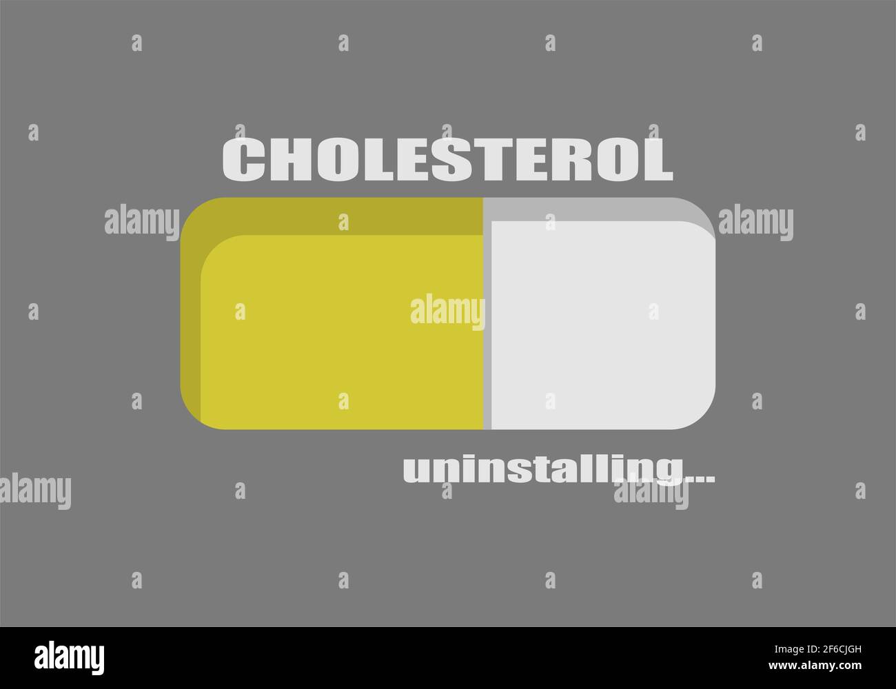 Cholesterinmessgerät. Das Messgerätesymbol. Infografik. Fortschritt oder Ladebalken. Stock Vektor