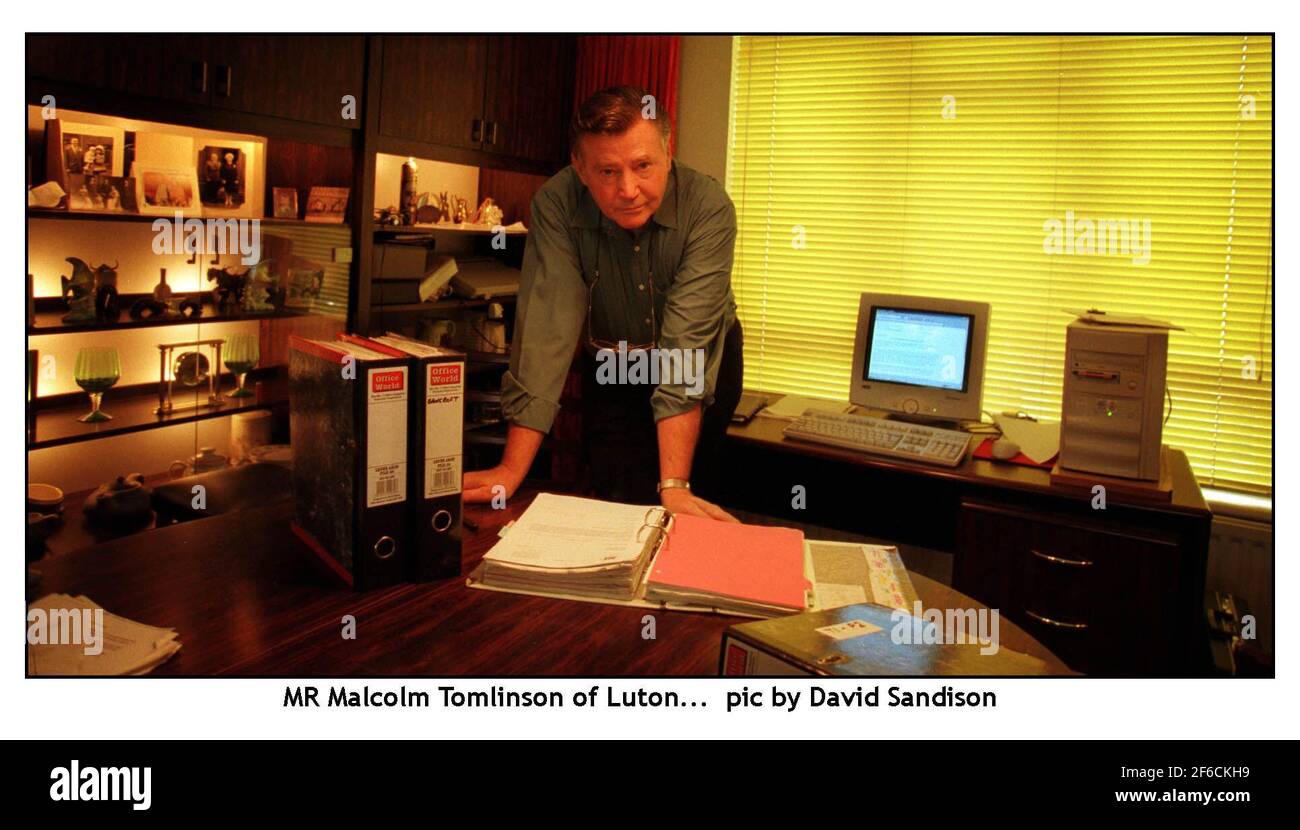 Malcolm Tomlinson von Luton Sept. 1999 Stockfoto