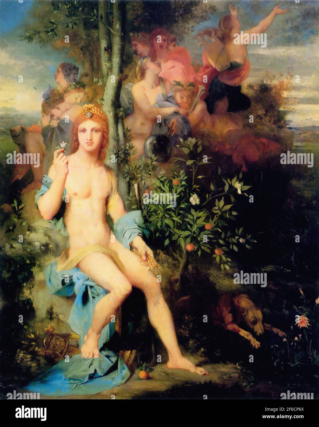 Gustave Moreau - Apollo Nine Muses 1856 Stockfoto