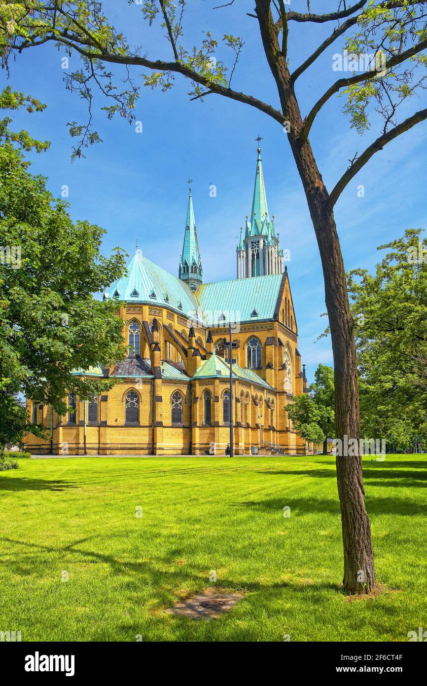 Polen, Lodz, Kathedrale, woiwodschaft Lodz. Stockfoto