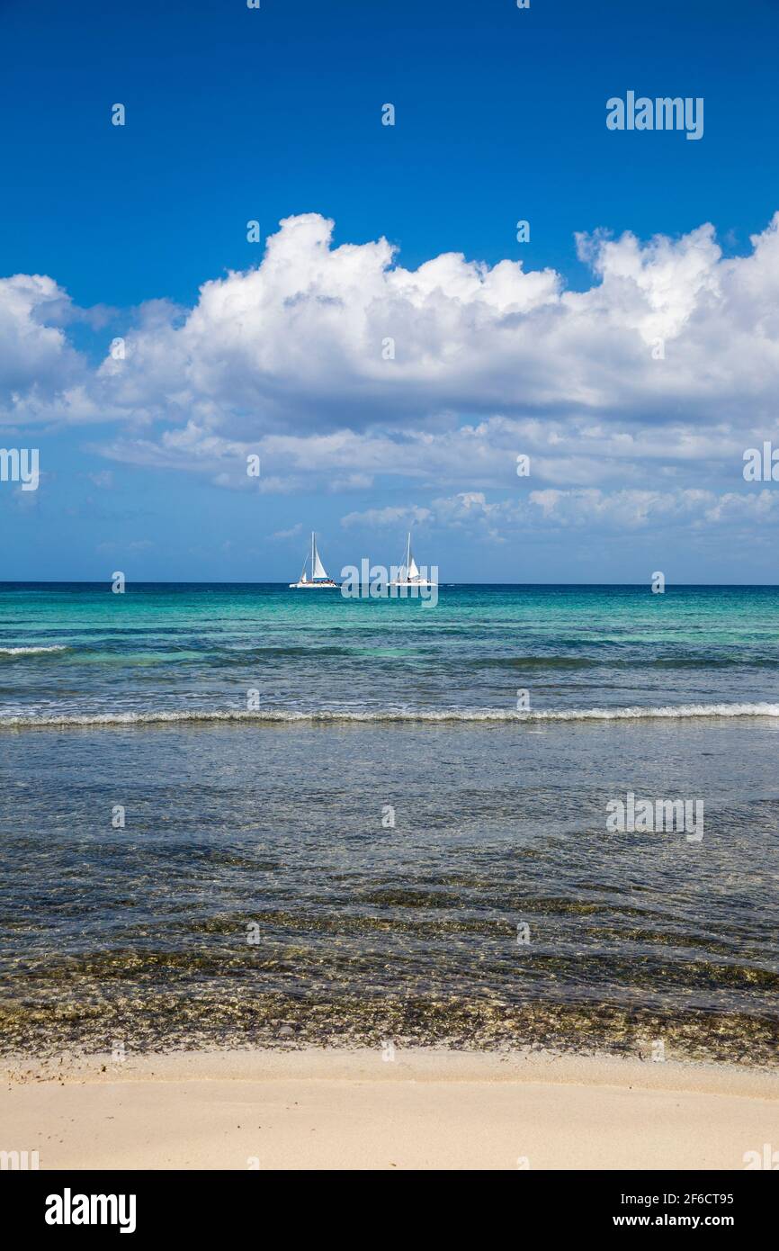 Dominikanische Republik, Punta Cana, Parque Nacional del Este, Saona, Catuano Strand Stockfoto