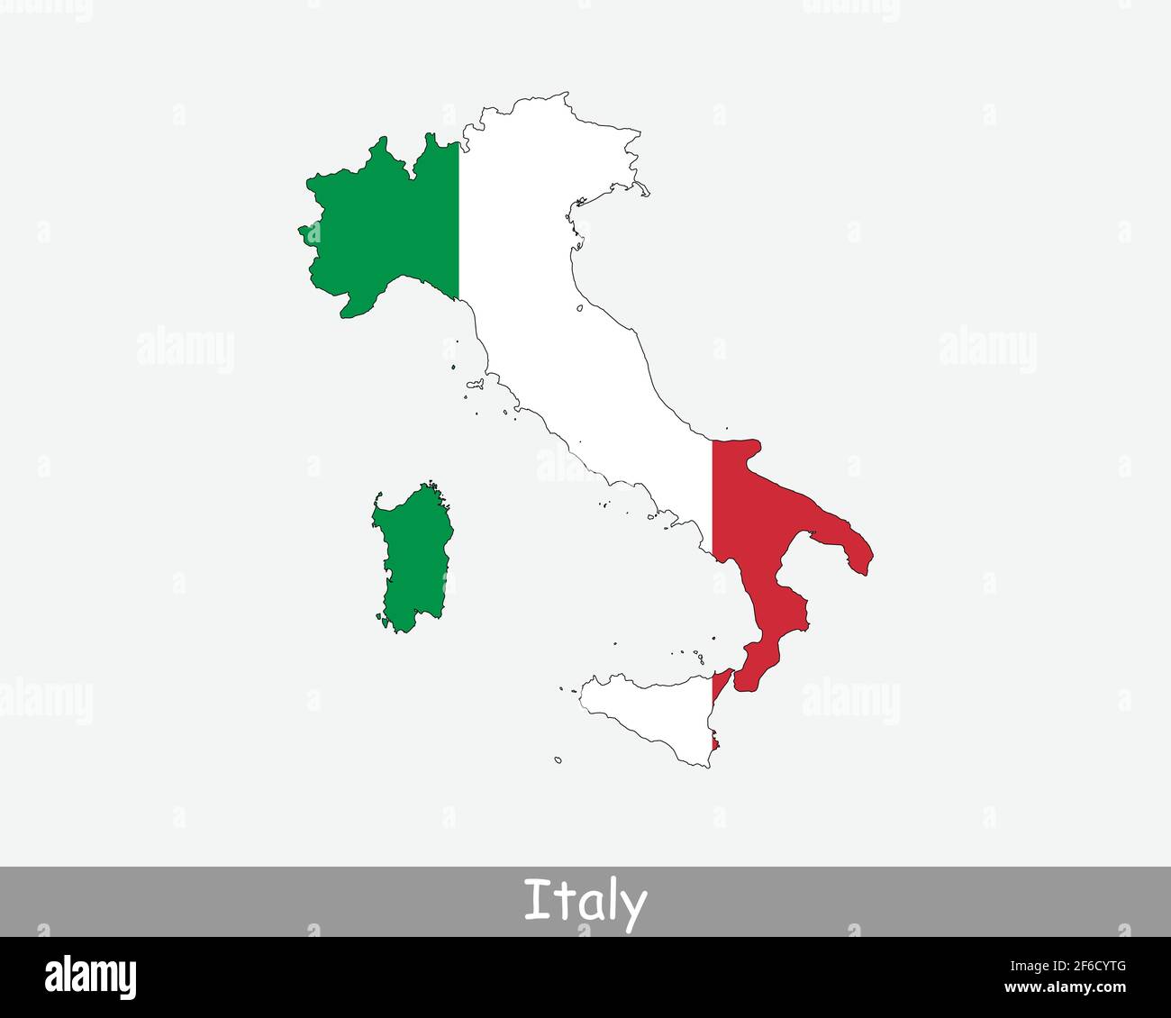 Italian flag map italy on Stock-Vektorgrafiken kaufen - Alamy