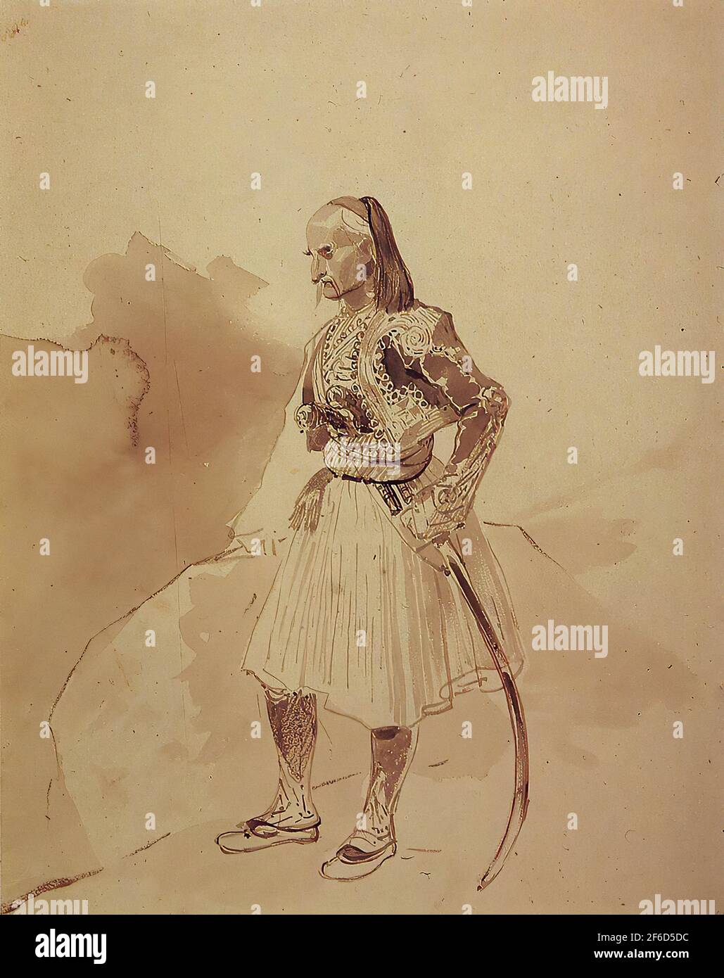 Karl Bryullov - Porträt griechischen Aufständischen Theodore Kolokotroni 1835 Stockfoto