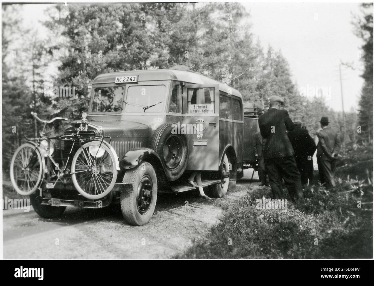 Postal Nummer 67 auf der Linie Strömsund - Ramsele - Sollefteå im September 1940. Stockfoto