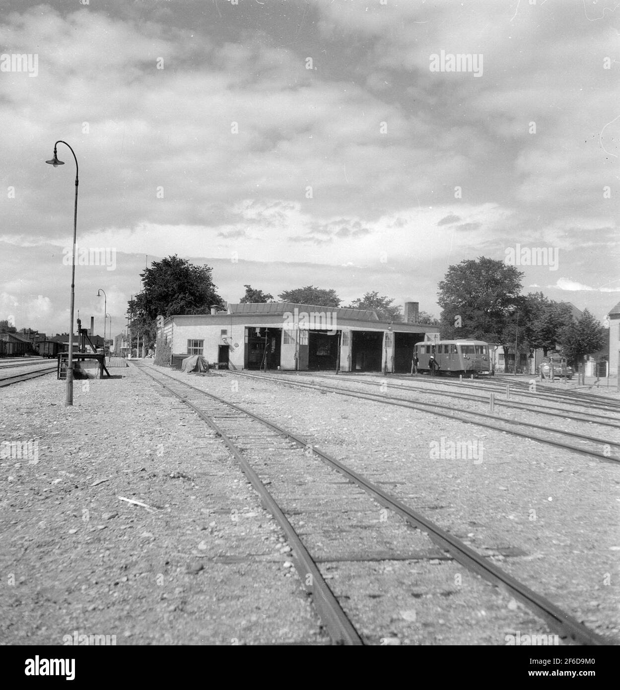 Motorwagen Garage in Visby. Die Garage ist nicht mehr verfügbar. Stockfoto