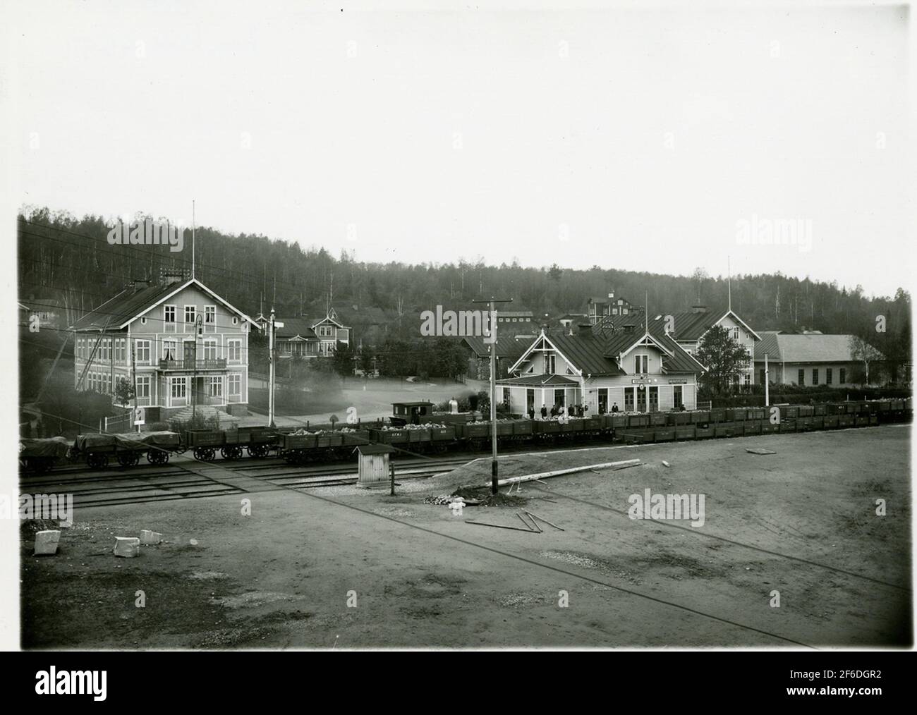 Station.frövi - Ludvika Railway Folgen Sie Lok 7. Stockfoto