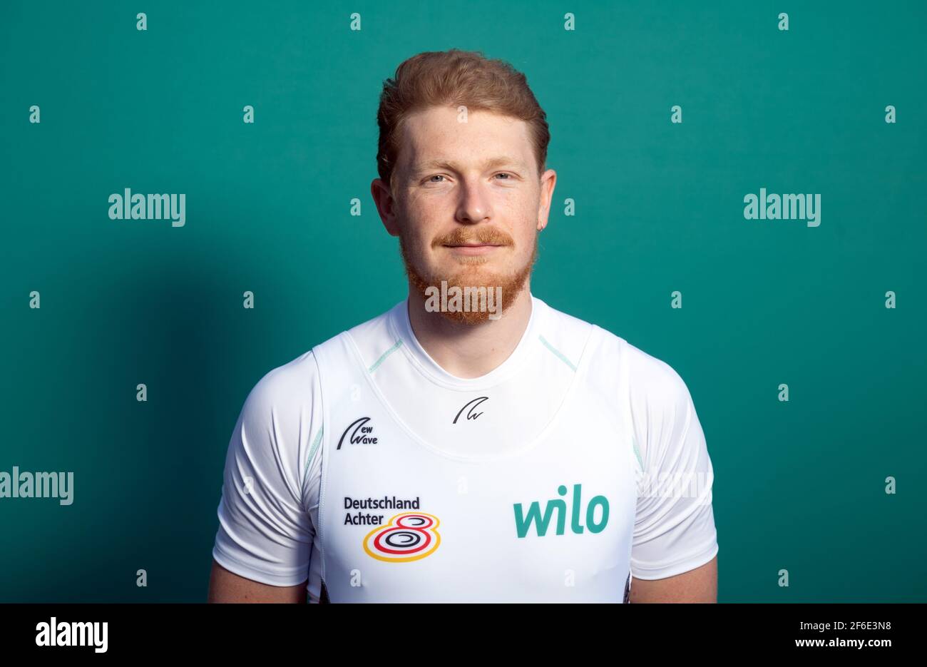 Dortmund, Deutschland. März 2021, 31st. Rudern: Medientag Deutschland Acht: Ruderer Jakob Schneider. Quelle: Bernd Thissen/dpa/Alamy Live News Stockfoto