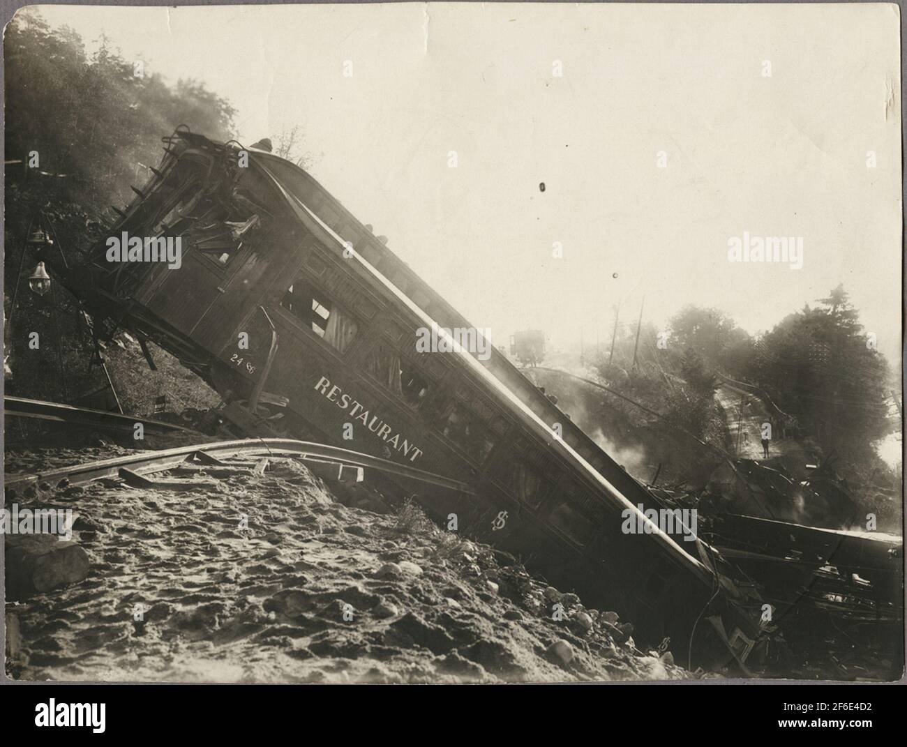Die Staatsbahnen, SJ ABO3 2466 an der Spitze nach dem Rennen in Getå 1 Okotber 1918. Stockfoto