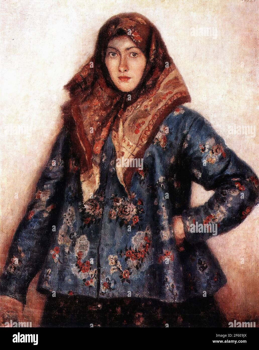 Vasily Surikov - Porträt L T Matorin Kosakenfrau 1892 Stockfoto
