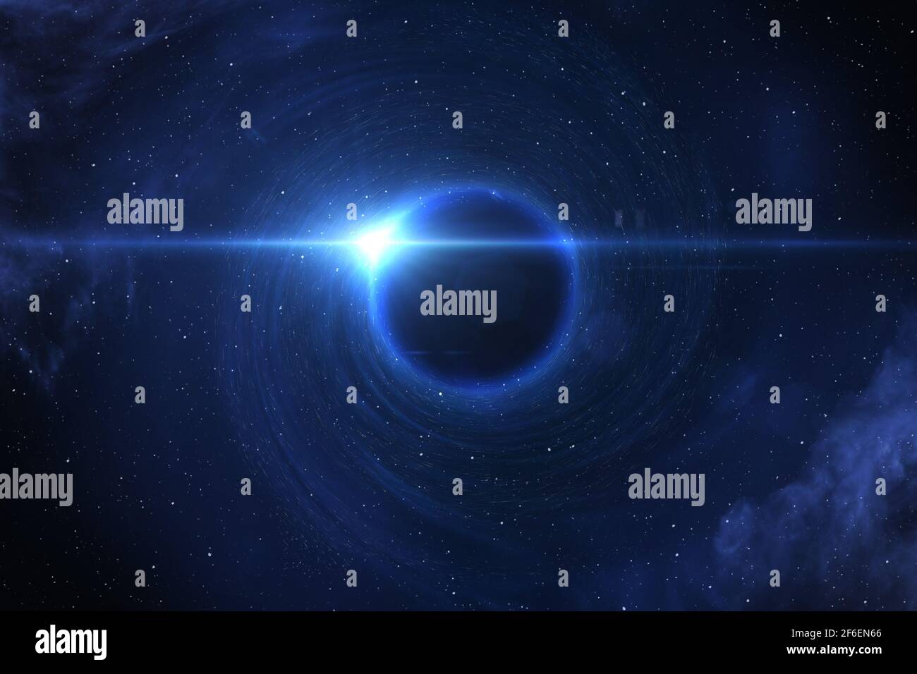 Schwarzes Loch Verschlingt Den Stern. Schwarzes Loch, Nebel und Galaxie im tiefen Weltraum. Elemente dieses Bildes, die von der NASA eingerichtet wurden. Stockfoto