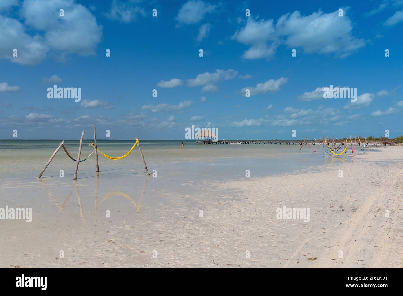 Strand auf Holbox Island in der Karibik von Mexiko Stockfoto