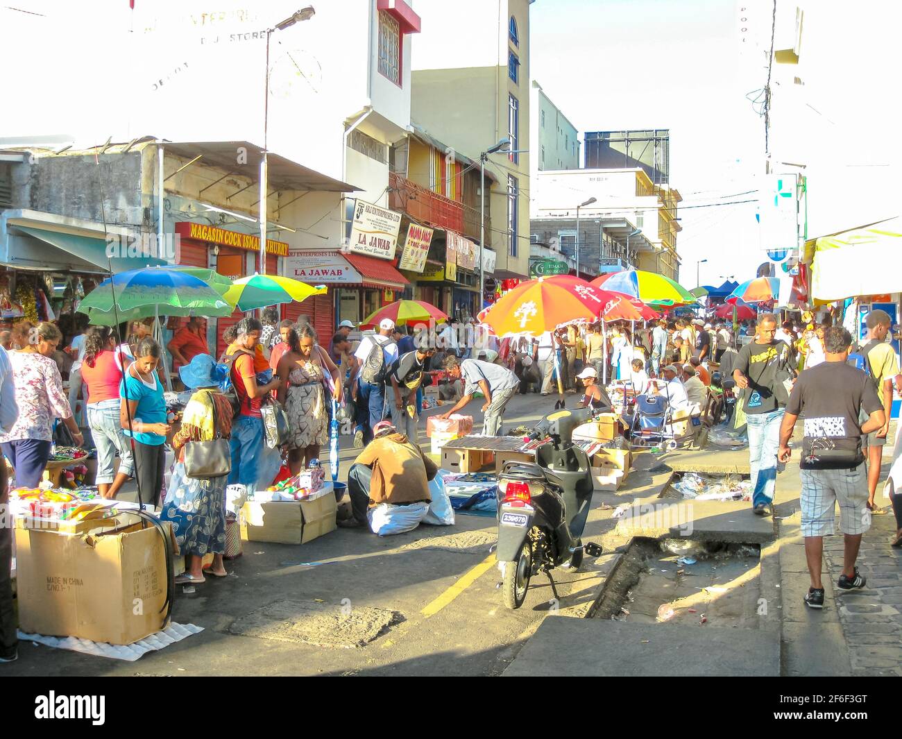 Port Louis Markt Stockfoto