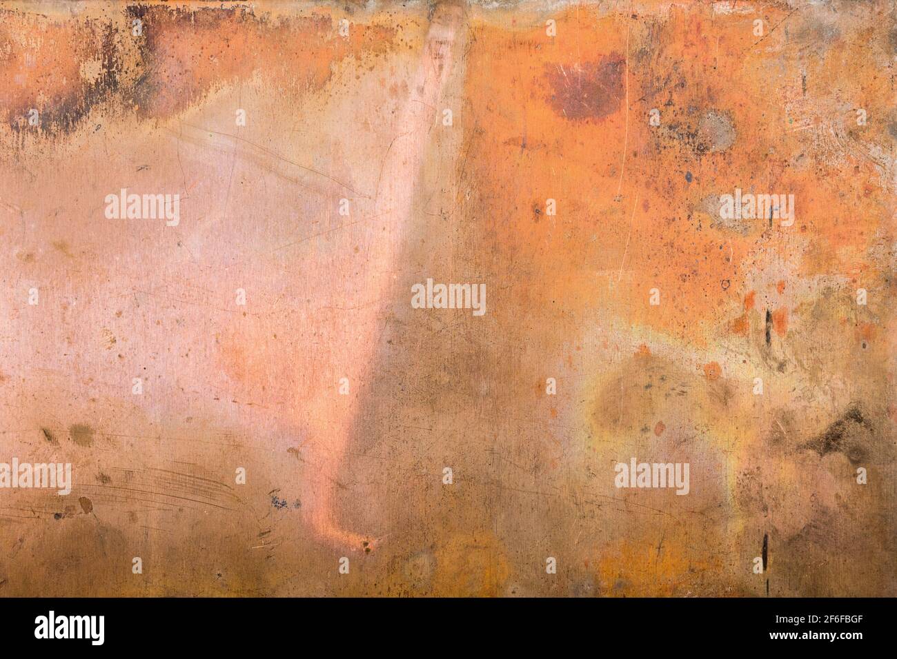 Ausgezeichnete strukturierte Muster Kupfer Metall Hintergrund Stockfoto