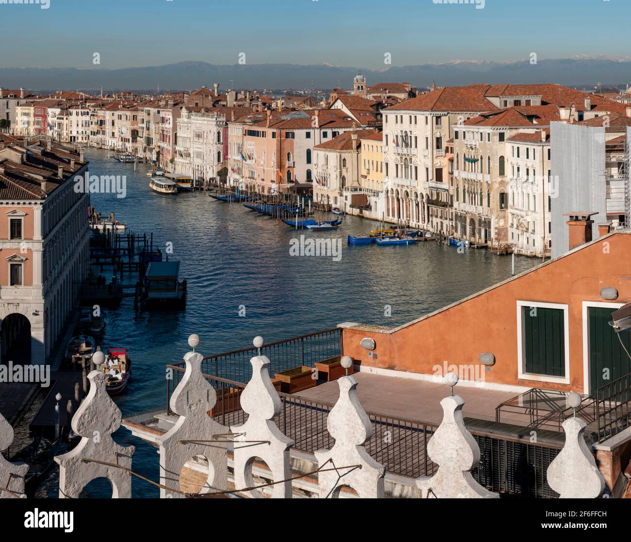 Blick von T Fondaco dei Tedaschi lifestyle Kaufhaus, Venedig, Italien. Stockfoto