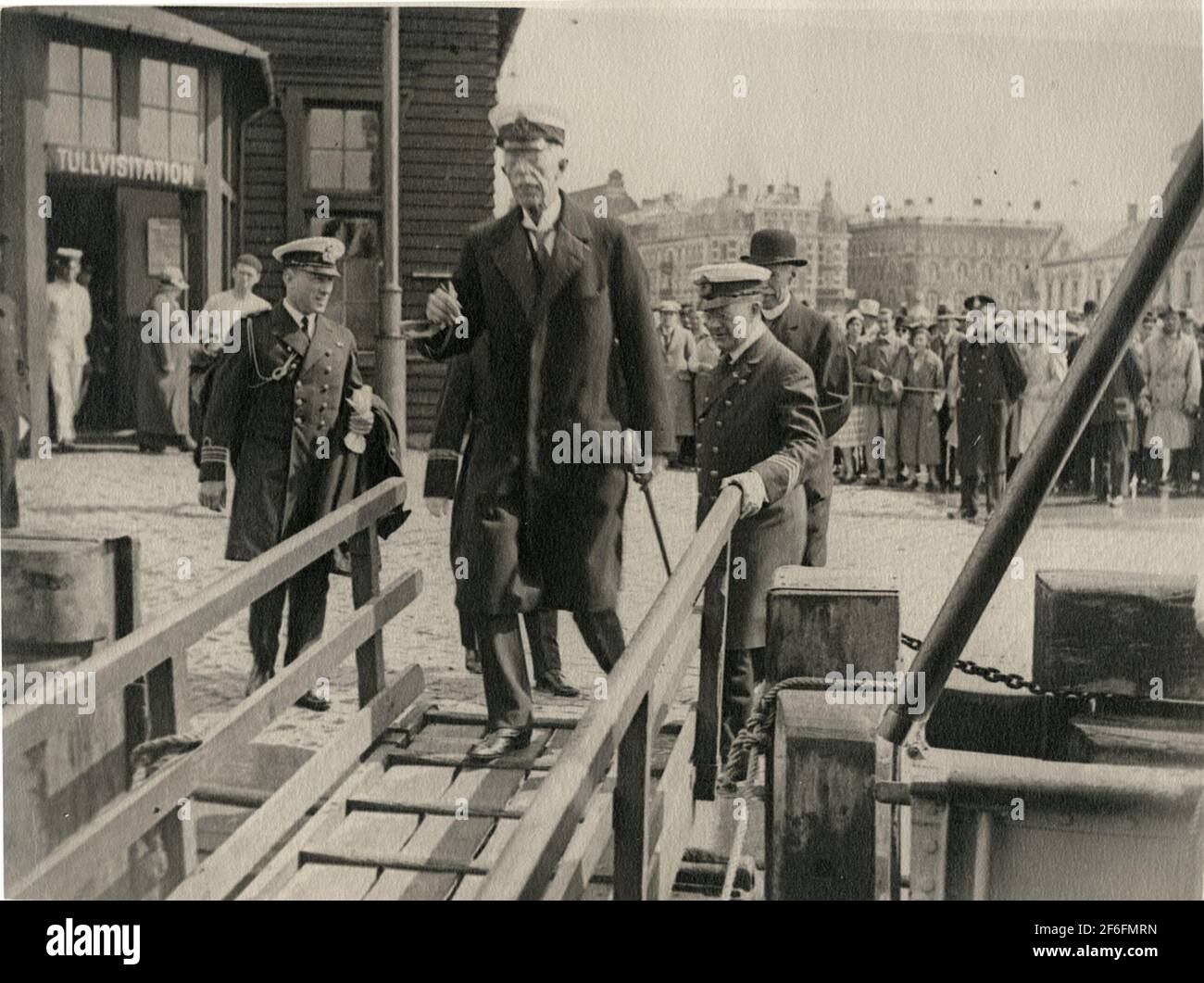 König Gustaf V. zu Besuch in Kopenhagen. Stockfoto