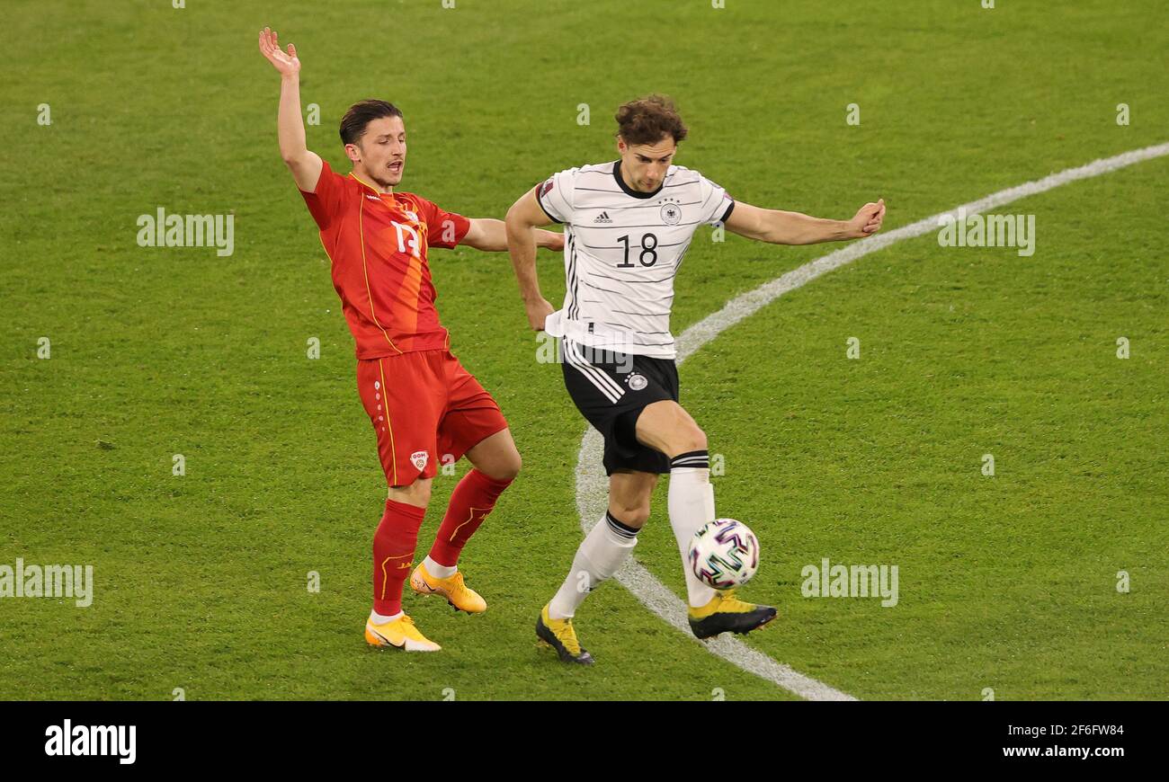 Duisburg, Deutschland. 31st Mär, 2021. firo: 31.03.2021 Fußball, Fußball: Landerspiel, Nationalmannschaft, WM-Qualifikation, WM-Qualifikation 2022, Deutschland, GER - Nord-Mazedonien Duelle, Leon Goretzka Quelle: dpa/Alamy Live News Stockfoto