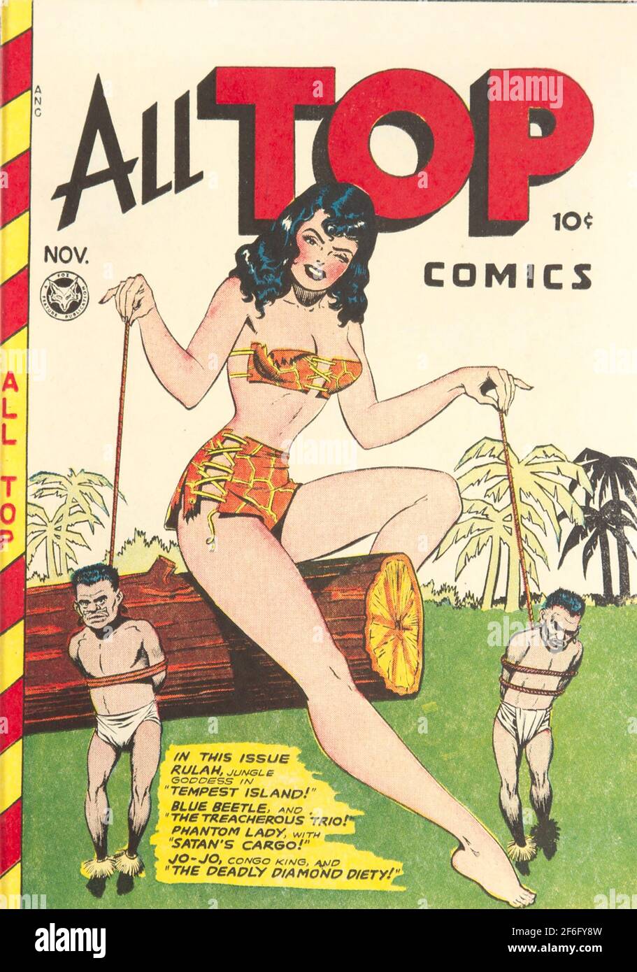 ALLE TOP COMICS American Magazine von Fox Feature Syndicate veröffentlicht Etwa 1945 Stockfoto