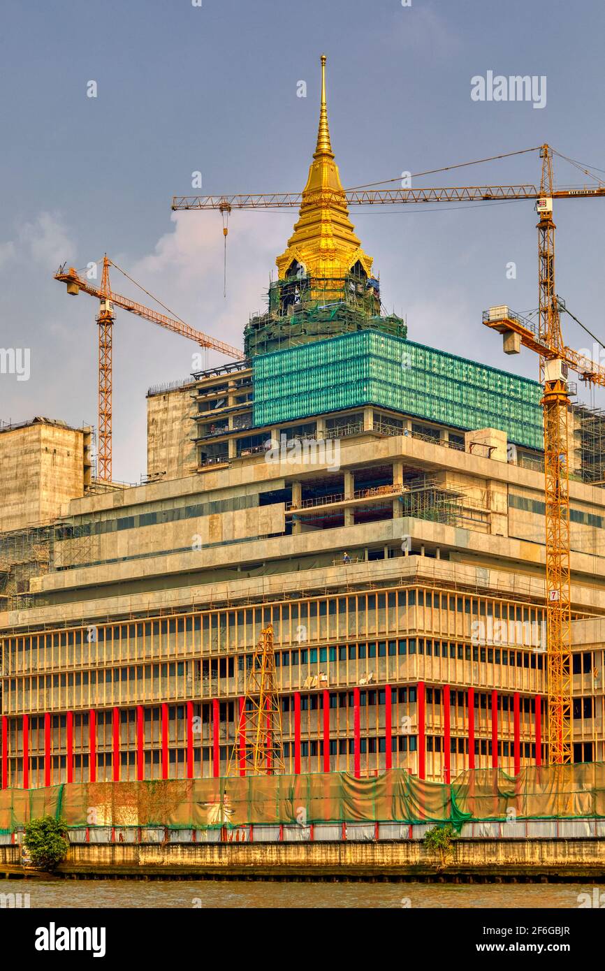 Neues Parlamentsgebäude, Neues Wahrzeichen Im Bau. Sappaya-Sapasathan ist das dritte parlamentsgebäude Thailands. Stockfoto