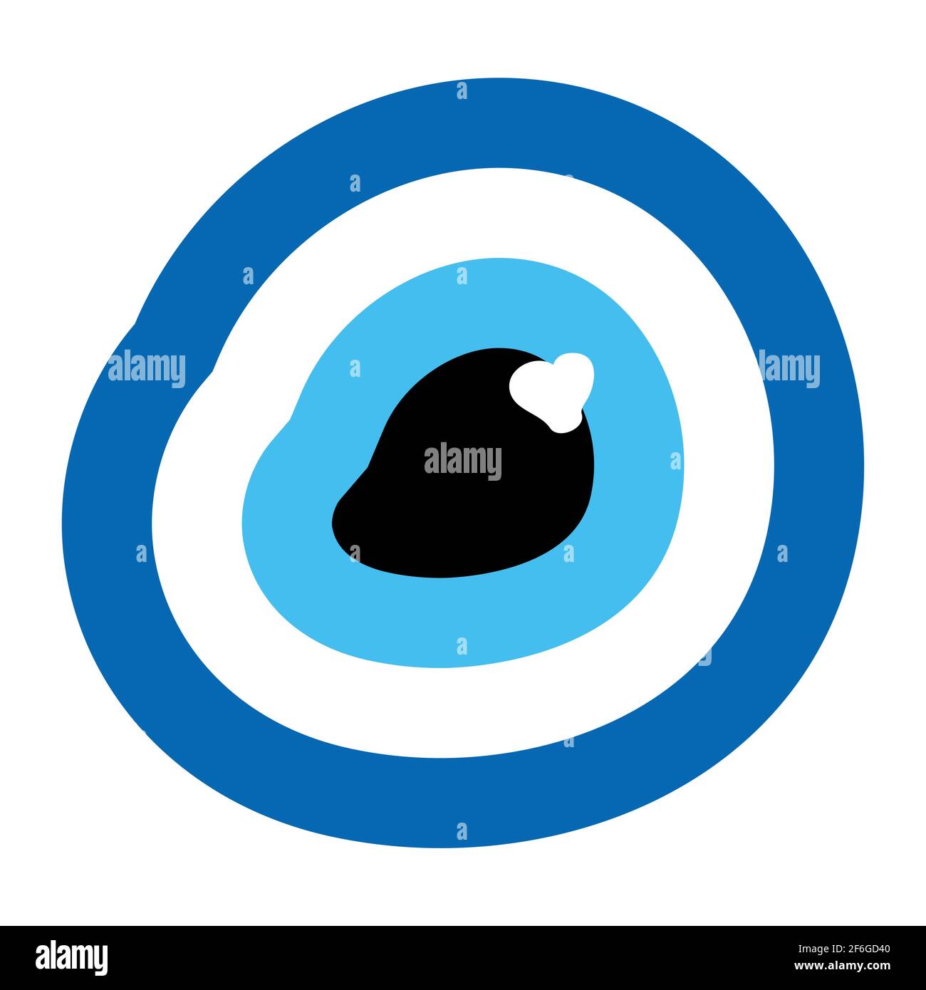 Griechisches böses Auge, Symbol des Schutzes. Türkisches Augenglas Nazar Boncugu. Amulett, Talisman aus dem bösen Auge. Stock Vektor