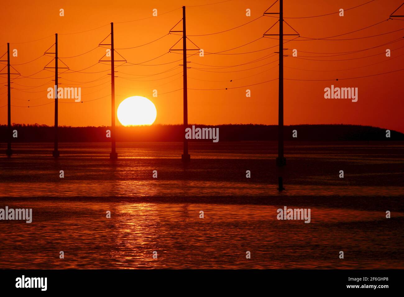 Florida Keys-Sonnenuntergang Stockfoto