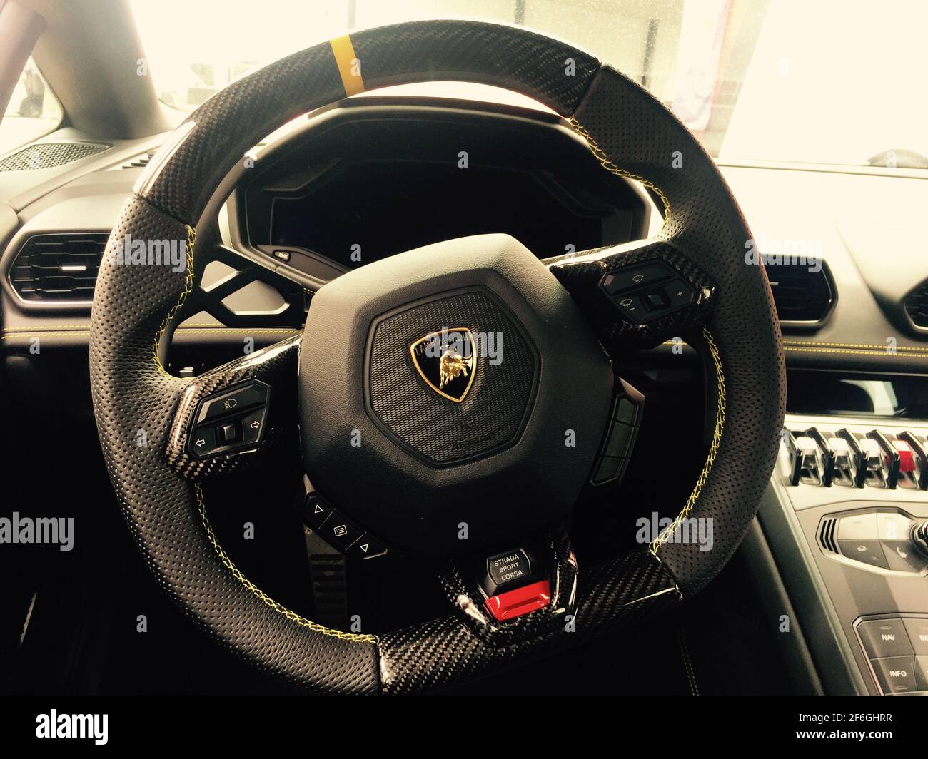 Lamborghini Aventador Interior Stockfoto
